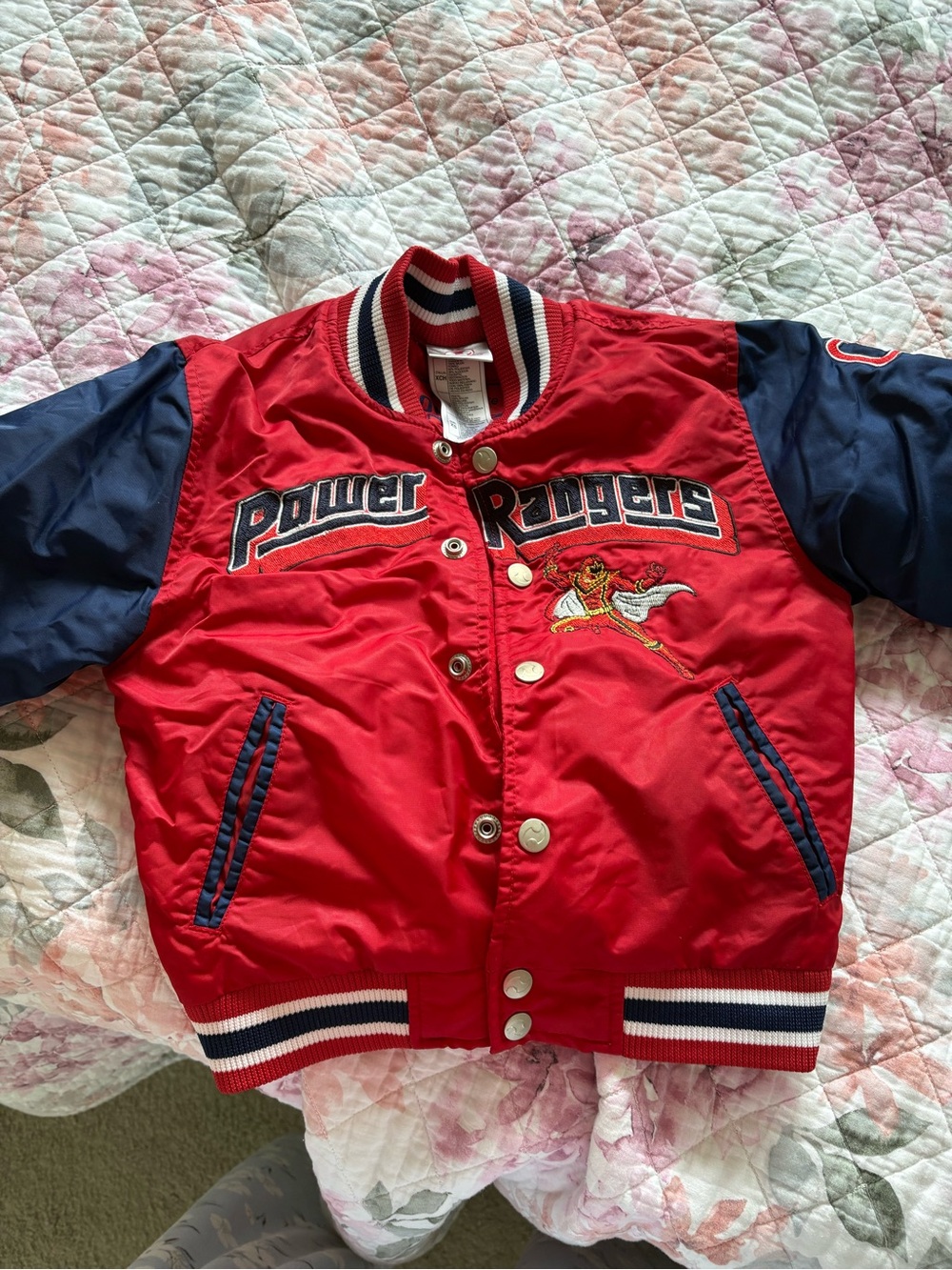 Disney Power Rangers Red and Navy Kids Puffer Jacket